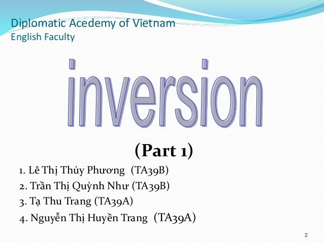   Inversion 1     -  10